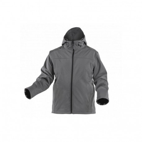 Mūsdienīga softshell jaka ar kapuci, grafīta krāsa, XL izmērs, ūdensizturība 8000 mm, HT5K254-XL, HO