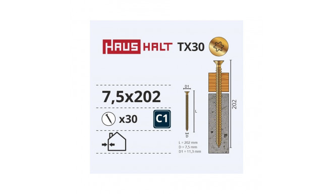 WINDOWS FRAME SCREW 7.5X202 30PCS (8)