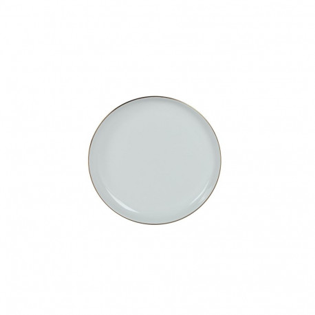 PLATE WITH GOLD RIM WHITE 19CM