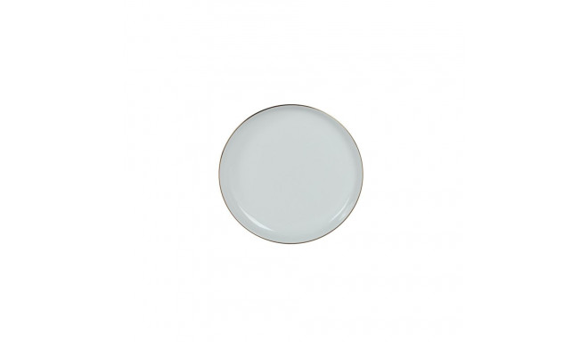 PLATE WITH GOLD RIM WHITE 19CM