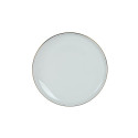 PLATE WITH GOLD RIM WHITE 26CM