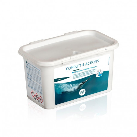 Basseinivee hooldusvahend 4-toimeline 1kg TB