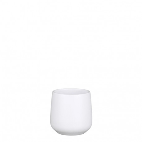 CERAMIC POT AMBER D8 H7 CM WHITE MATT
