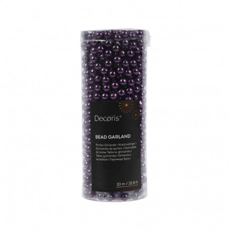 GARLAND BEAD CHRISTMAS PURPLE 10M