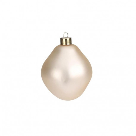 XMAS BALL GLASS D10CM CHAMPAGNE