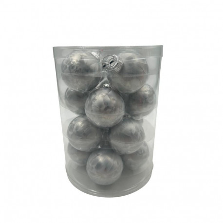 BAUBLES GLASS CHRISTMAS FROST D4CM 16PCS