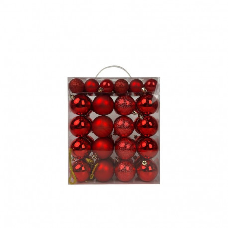 Punaste plastikust jõulukuulide komplekt D4/6CM 50PCS