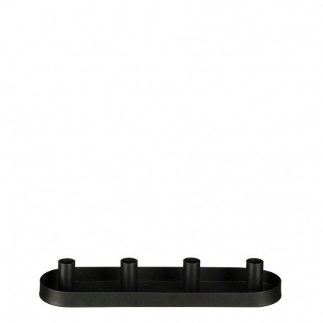 CANDLEHOLDER BLACK 215X55X30MM