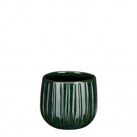 CERAMIC POT PABLO D14 H12CM GREEN RIBBLE