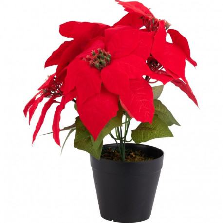 FLOWER ARTIFIC POINSETTIA IN A POT 30CM