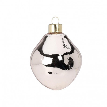 XMAS BALL GLASS D8CM CHAMPAGNE