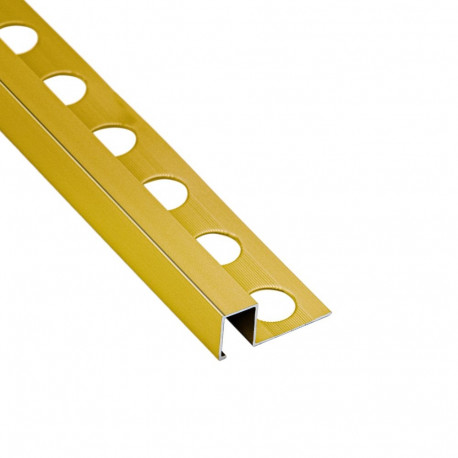 Alumiiniumist U-profiil R10x10mm/2.6m poleeritud hele kuldne anodeeritud läikiv