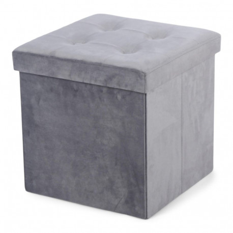 POUF MATEO TUFTING 38X38X38CM GREY