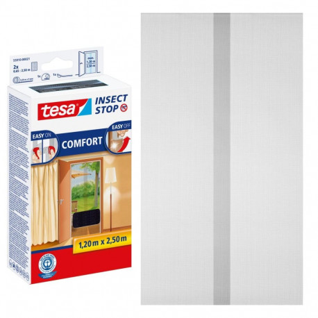 FLYSCREEN FOR DOORS 2X0.65X2.5M BLACK