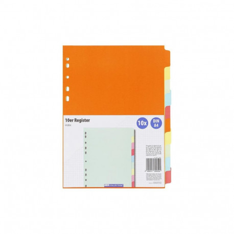 REGISTER 10-PART. A4 CARDBOARD. COLORS