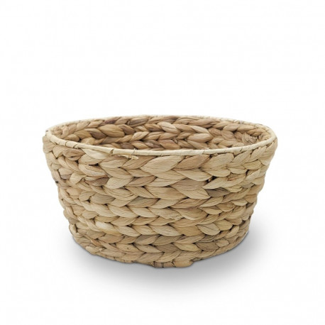 ROUND BASKET 26X26X13CM METAL/HYACINTH