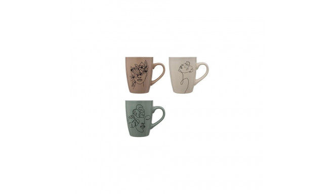 MUG 350ML FACES 3 DIFFERENT DESIGNS
