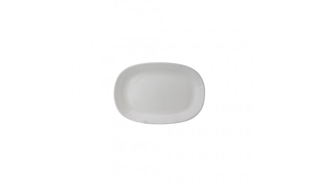 PLATE SQUARE OVAL 23.4CM WHITE