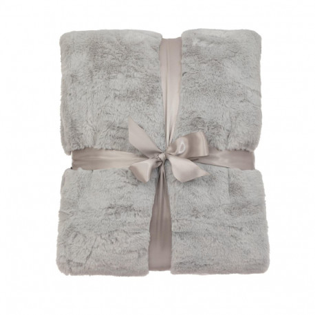 FUR BLANKET 150X200 300/180 GSM L. GREY