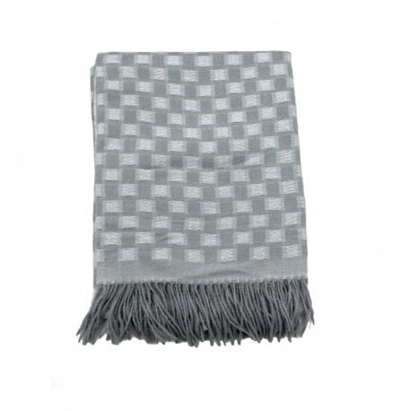 PLAID BLANKET CHECKERS 130X160 GREY