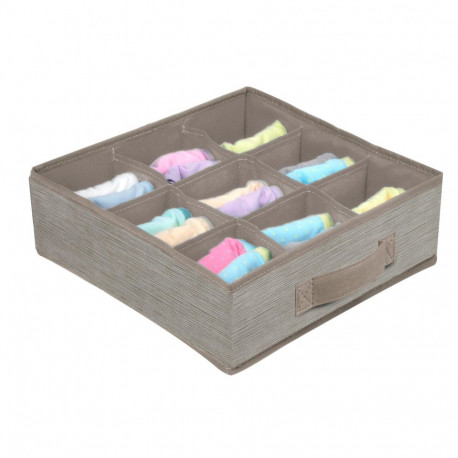 BOXSTORAGE 9 sektsiooniga 30x30x10cm beež tekstiil
