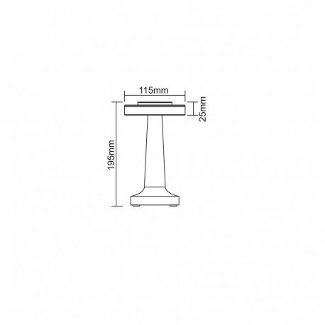 LED TBL LAMP RODEO ETLED-53C SATIN BRASS