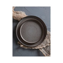 DESERT PLATE DOMOLETTI BROWN DOTS 19.6CM