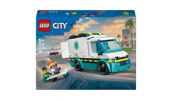 TOY CONSTRUCT EMERGENCY AMBULANCE 60451