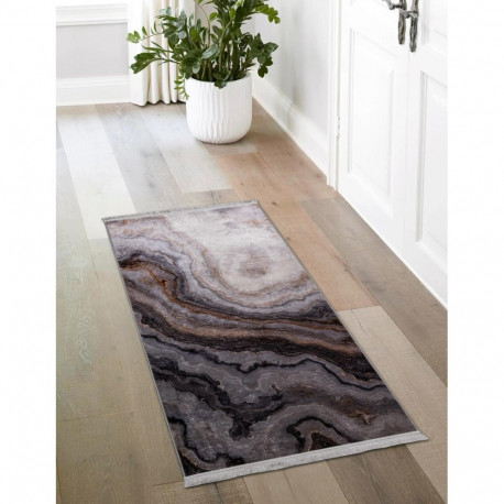 CARPET PRINTED AGAT 0.8X1.4M GREY