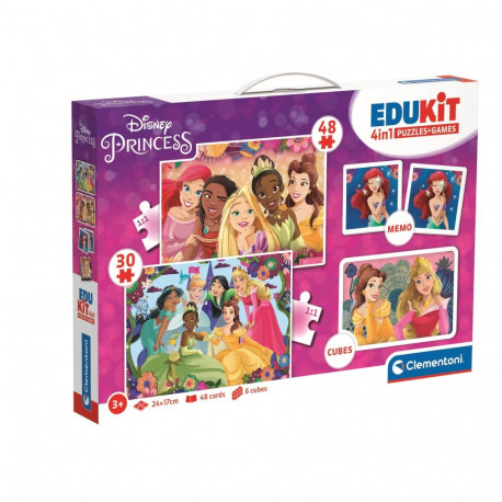 PUZZLE/GAME 4IN1 PRINCESS 18297