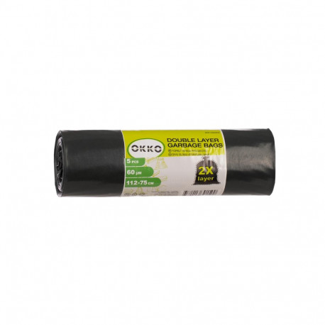 prügikotid rohelised/mustad 100L 5tk 60MY