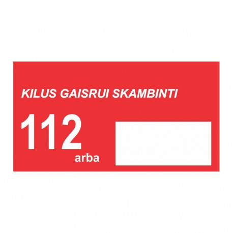 tulekaitse kleebis 120x225mm