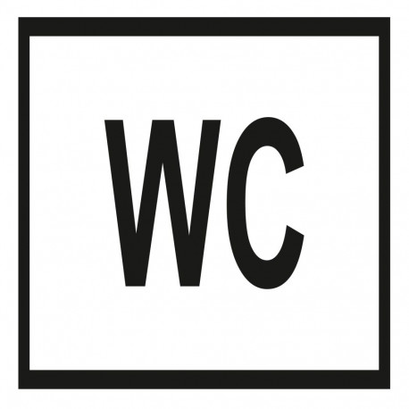 kleebis WC 120x120mm