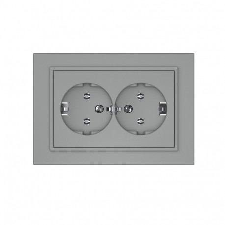 SOCKET 2PLACE GREY RP16-021 QR1000