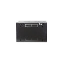 "19"" Wandgehäuse Flat Pack 15HE, Tiefe 450 mm, schwarz (Speditionsversand)"