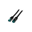 "EFB RJ45 Patchkabel S/FTP Cat.6A LSZH 25.00m schwarz"