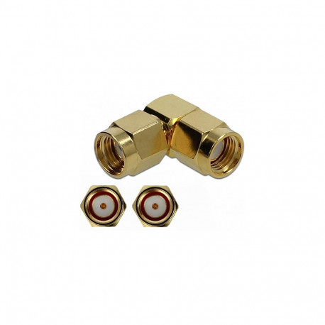 Delock adapter RP-SMA pistik kuni RP-SMA pistik 90° 10GHz