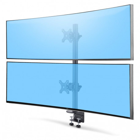 "STARTECH.COM Dual Monitorhalterung 124,46cm 49Zoll fur 2 Vertikal Gestapelte Monitore 2x 16 kg VESA