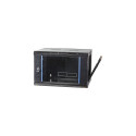 "19"" Wandgehäuse Flat Pack 12HE, Tiefe 450 mm, schwarz"