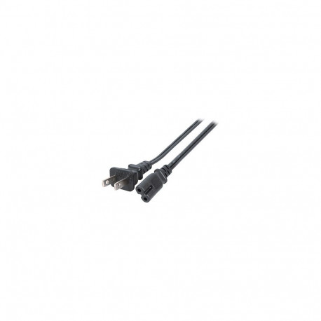 "EFB Netzkabel USA/NEMA 5-15P-C7 180°,sw,1.8m,SPT-2 AWG18x2C"