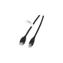 EFB USB2.0 ühenduskaabel A-B St.-St. 0.5m LSZH, must