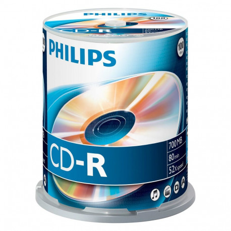 "1x100 Philips CD-R 80Min 700MB 52x SP"