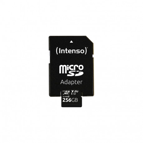 Intenso microSDXC mälukaart Professional 256GB UHS-I U3 Class 10, must