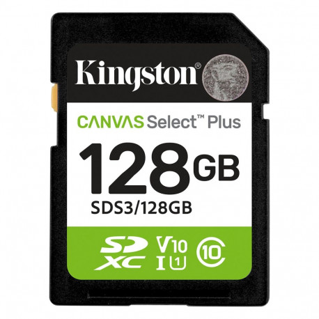 "CARD Kingston 128GB sdxc Canvas Select Plus Gen3 150MB/s C10 UHS-I U1 V10"