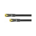 "Python Patchkabel mit Cat.7 Rohkabel S/FTP PiMF halogenfrei 0,5m schwarz"