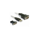 DeLOCK 61308 serial cable Black USB Type-A DB-9