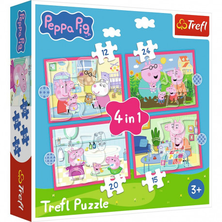 TREFL PEPPA PIG Puslede komplekt, 4 tk, Põrsas Peppa