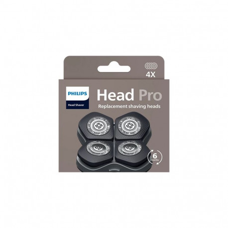 Electric Shaver Head - Philips HS740 Replacement Steel Heads, 4-Pack, Compatible Black