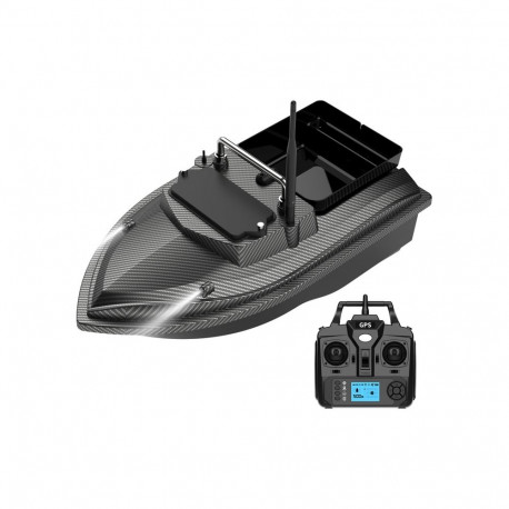 Remote Control Bait Boat - Flytec V060 12000mAh, 2kg Bait Capacity, 500m Range, Black