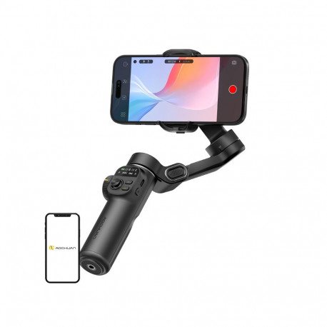 Camera Gimbal - AOCHUAN X2 3-Axis Stabilization, 20 cm Extension Arm, 330 g Capacity, Black